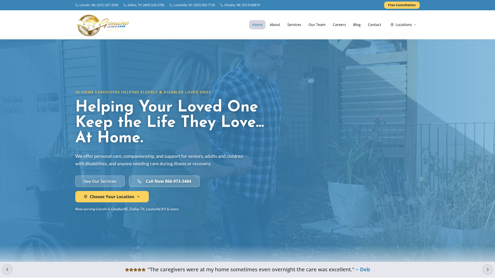Genuine Global Care website designed by KGY Digital