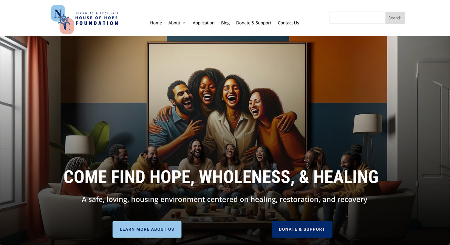 Nicholas & Cecilia's House of Hope Foundation website designed by KGY Digital
