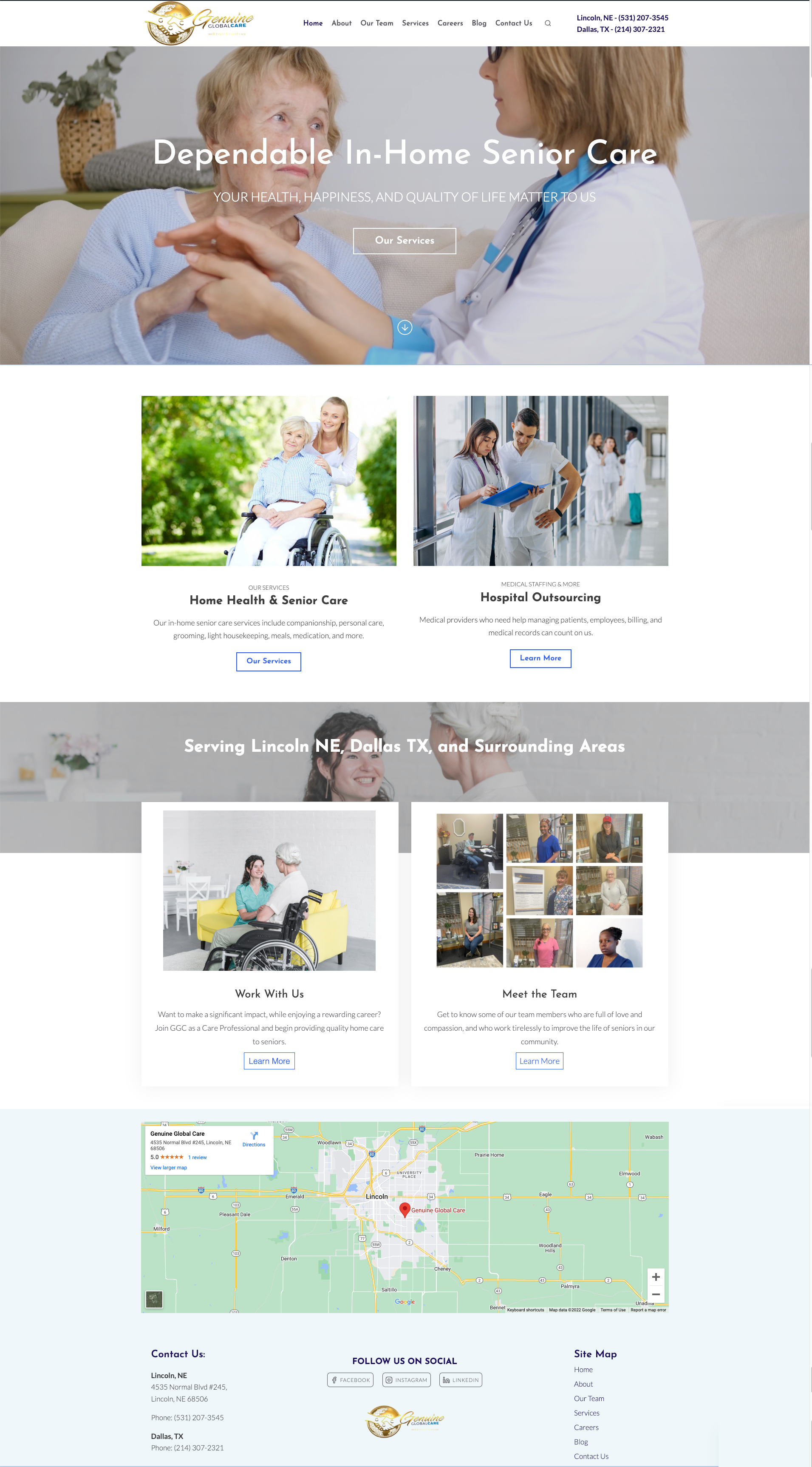 Earlier Genuine Global Care website