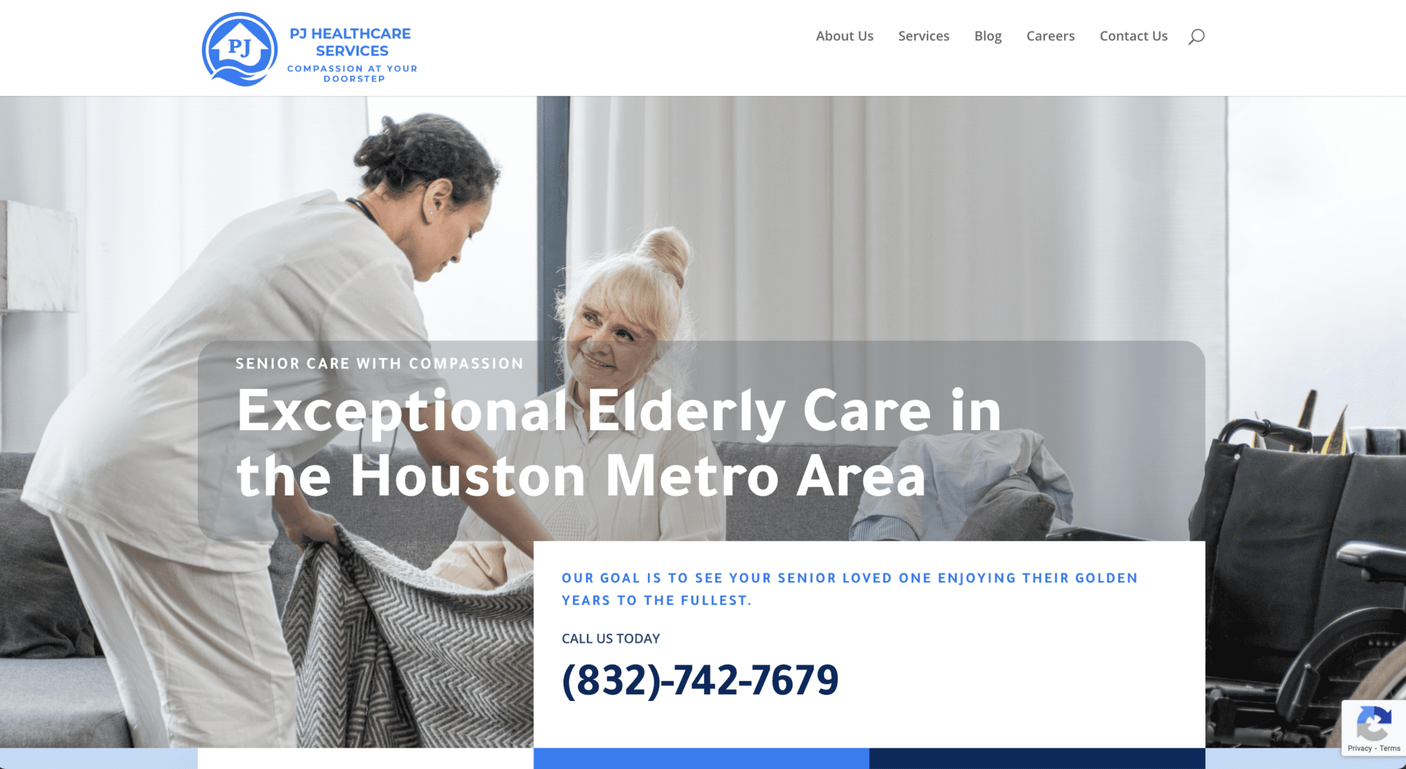 PJ Healthcare Services website designed by KGY Digital